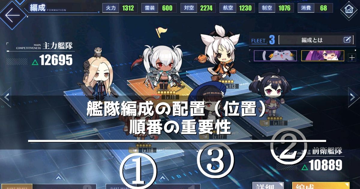 アズレン 艦隊編成の配置 位置 や順番の重要性 アズールレーン Miyabby アズールレーン攻略ブログ