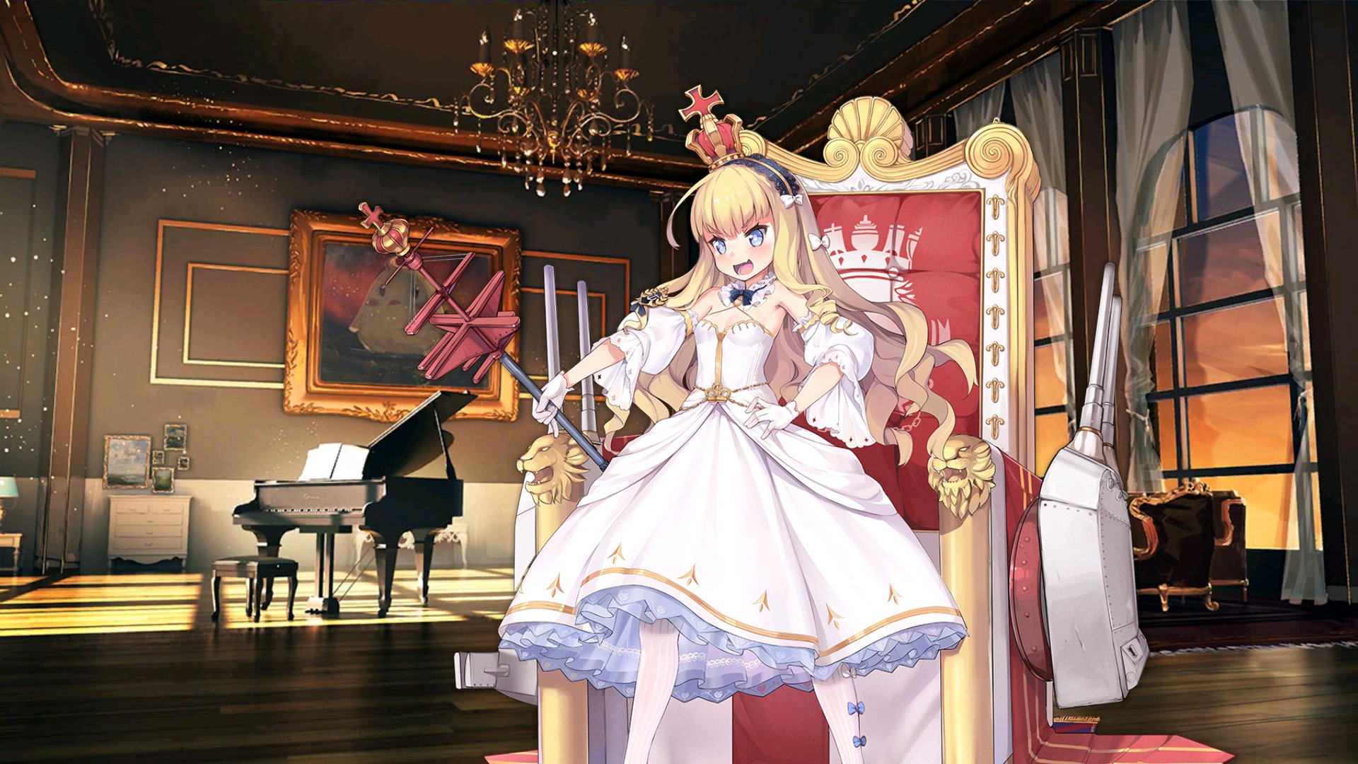 アズールレーン　クイーンエリザベス　複製原画 アズールレーン Queen's Orders」扉ページ。 - 艦隊を任された